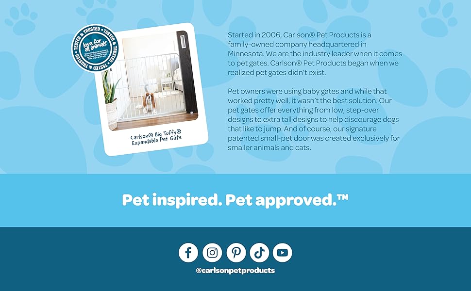 Carlson Extra Tall Metal Expandable Pet Gate White, Includes Small Pet Door 32" Tall x 22" - 38" Wide