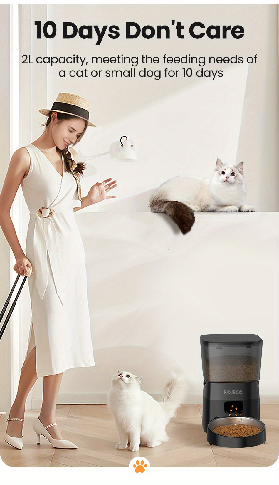 Automatic Cat Food Dispenser 2L