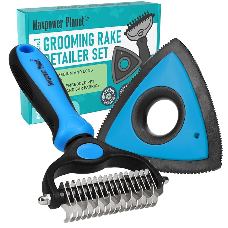 Planet Original Pet Grooming Rake - Double-Sided Deshedding Dematting Tool