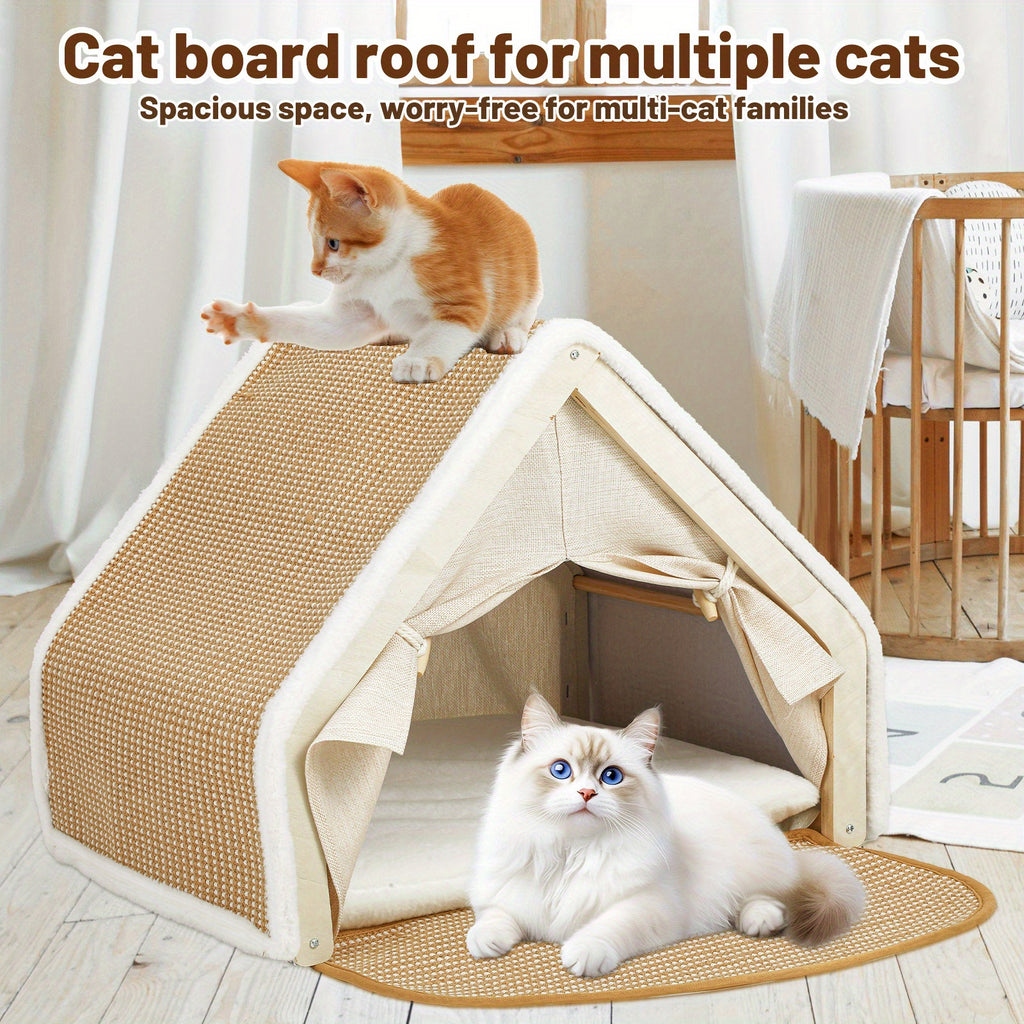 Extra Large Sisal Cat Tent with Scratching Pad