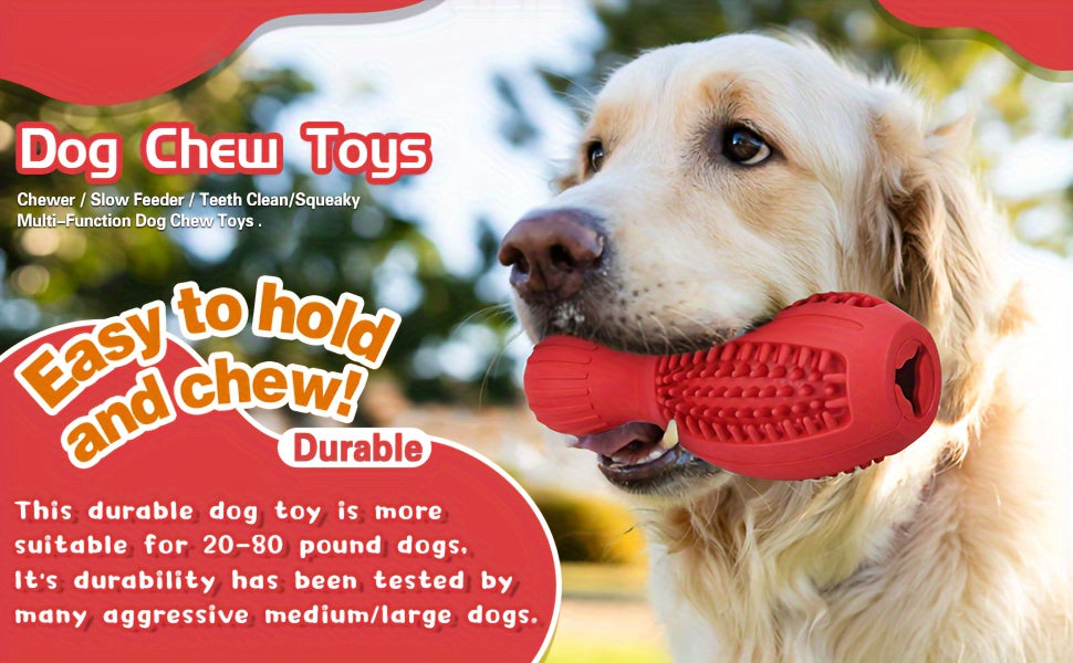 Interactive Bowling Ball Dog Chew Toy - Slow Feeder & Dental Health Rubber