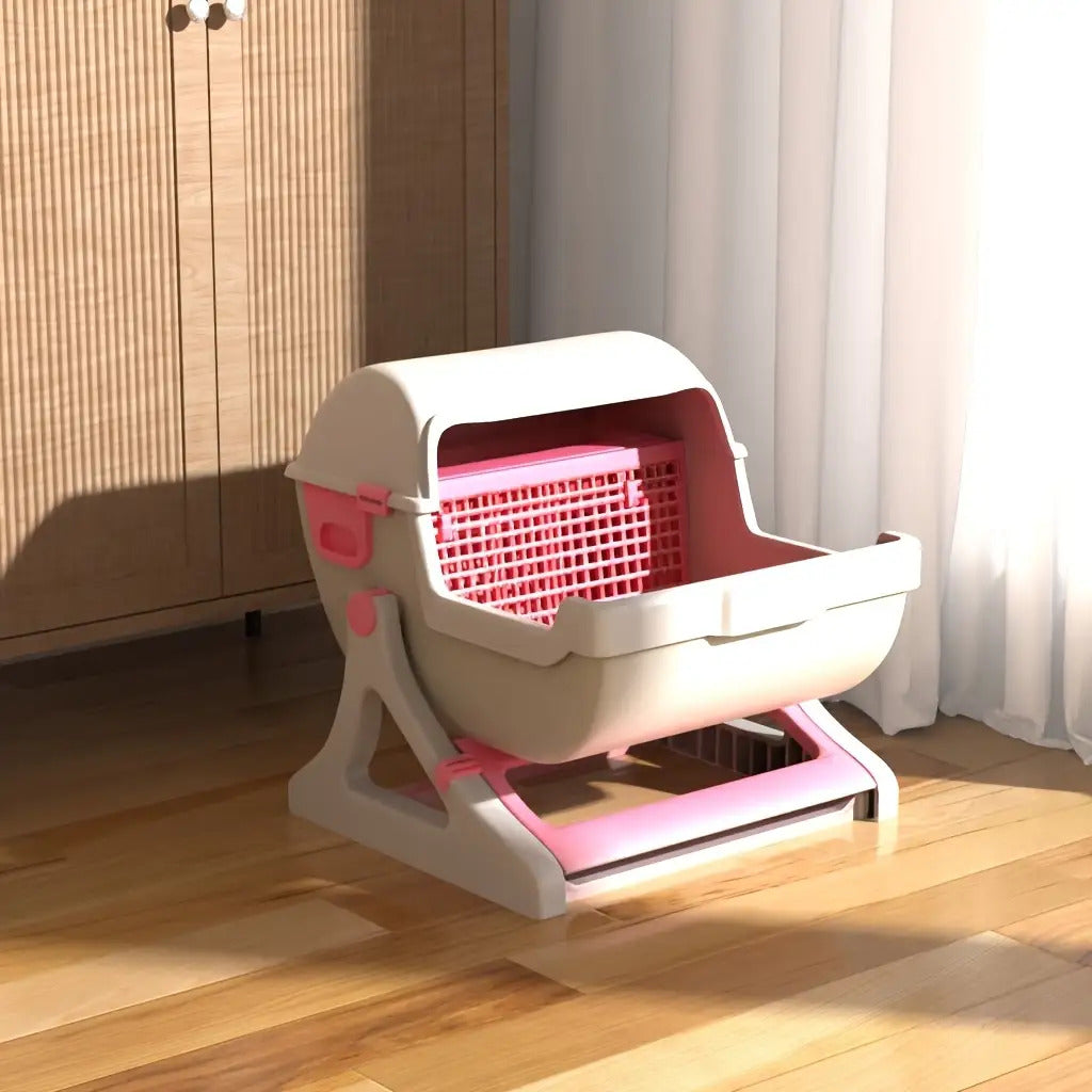 Semi-Automatic Self-Cleaning Cat Litter Box