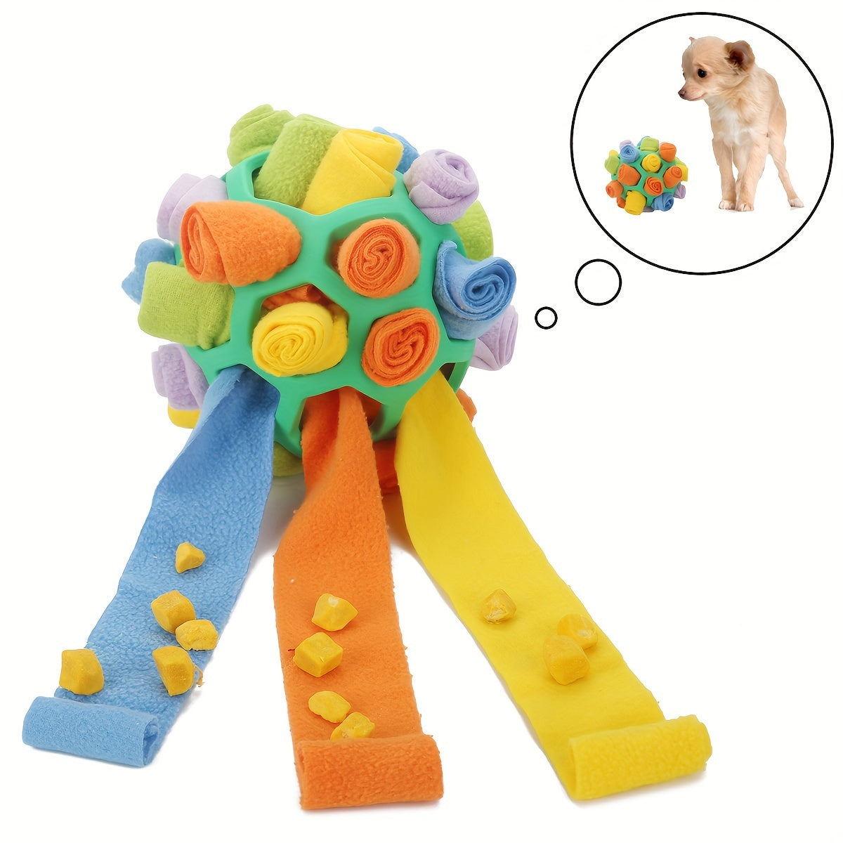 Triggering Fun Interactive Treat Hiding Dog Puzzle Ball