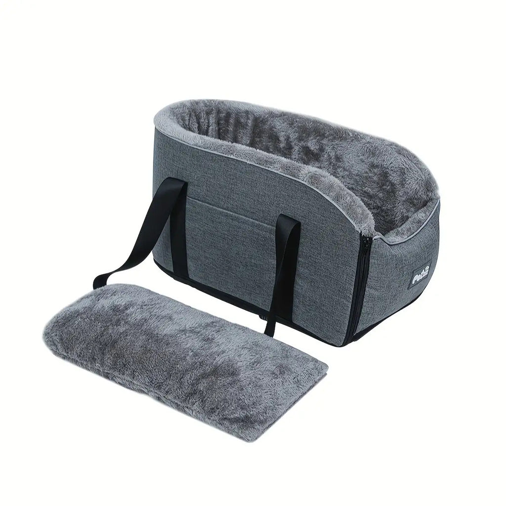 PETFANGFANG Portable Cozy Pet Car Seat | Polyester Dog & Cat Travel Bag for Small to Medium Pets