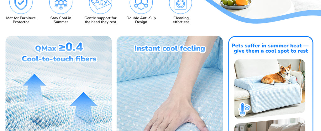 Dog Cooling Bed Mat for Couch