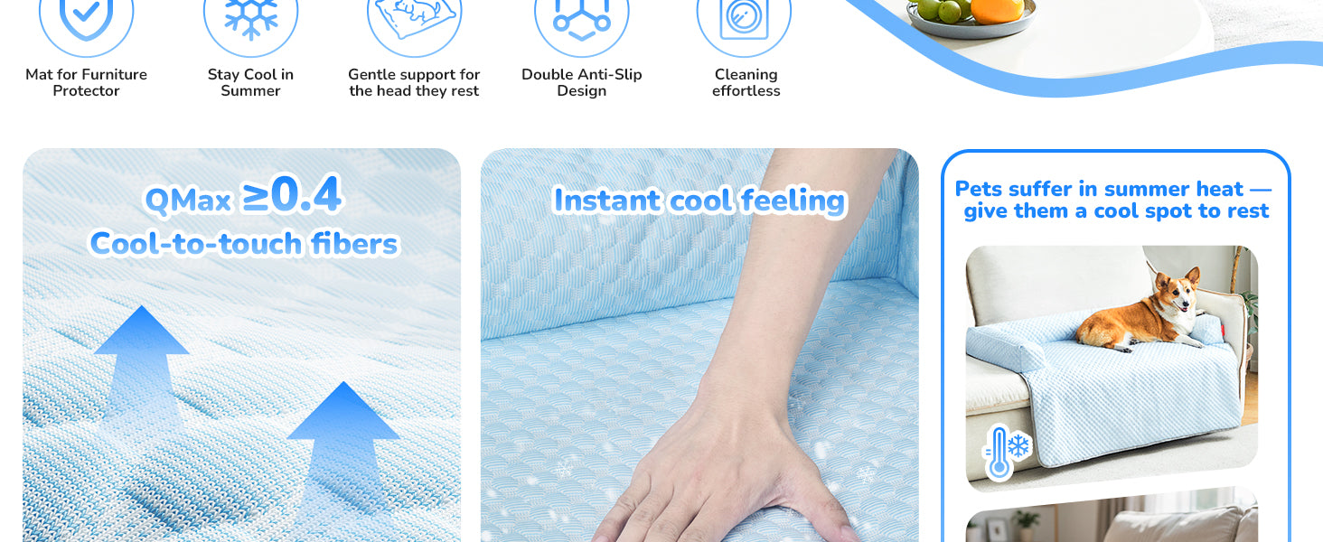Dog Cooling Bed Mat for Couch