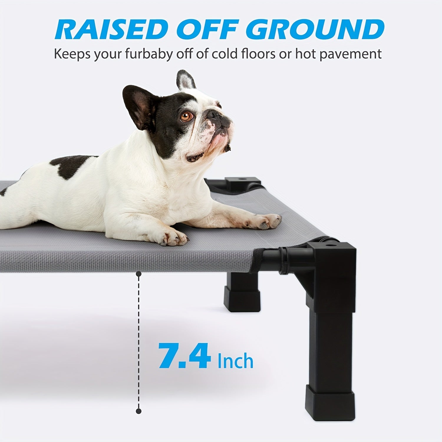 Cooling Elevated Dog Bed with Washable Breathable Mesh