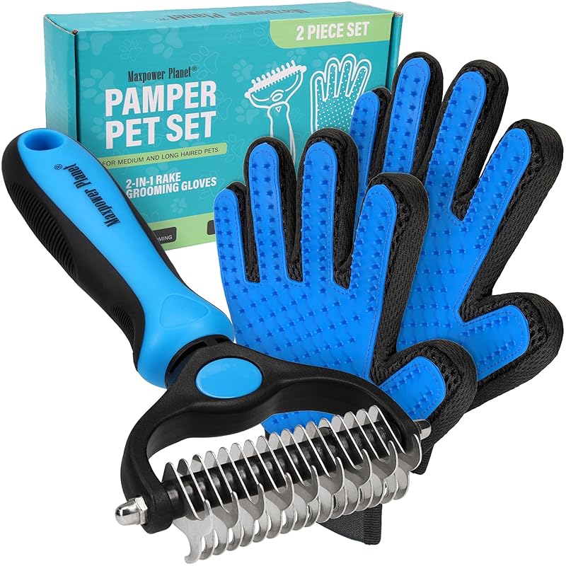 Planet Original Pet Grooming Rake - Double-Sided Deshedding Dematting Tool