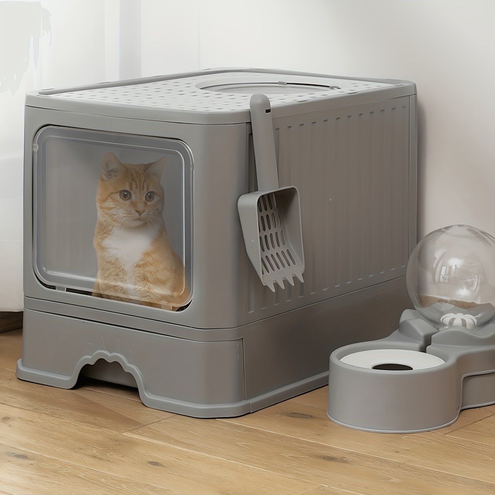Large Fully Enclosed Cat Litter Box Drawer Cat Litter Box