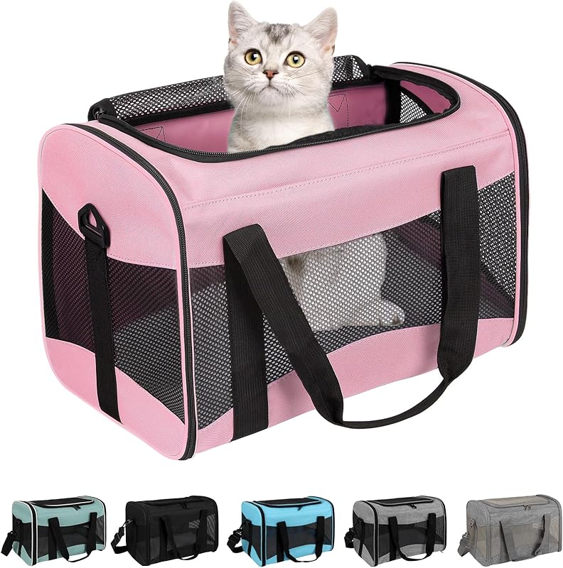 Pet Travel Carrier  Soft-Sided Cat Bag Airline Approved