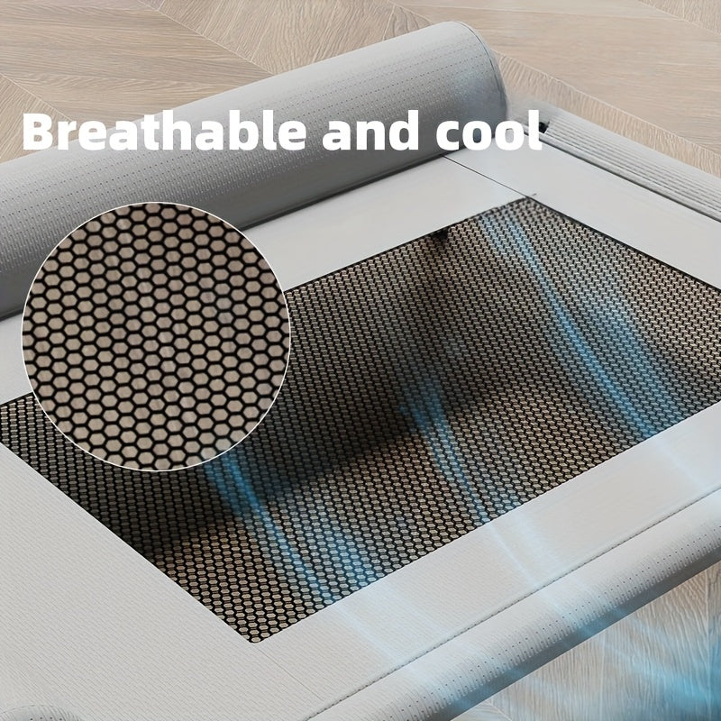 Elevated Pet Cushion All-Season Raised Dog Bed with Ventilated Mesh Base