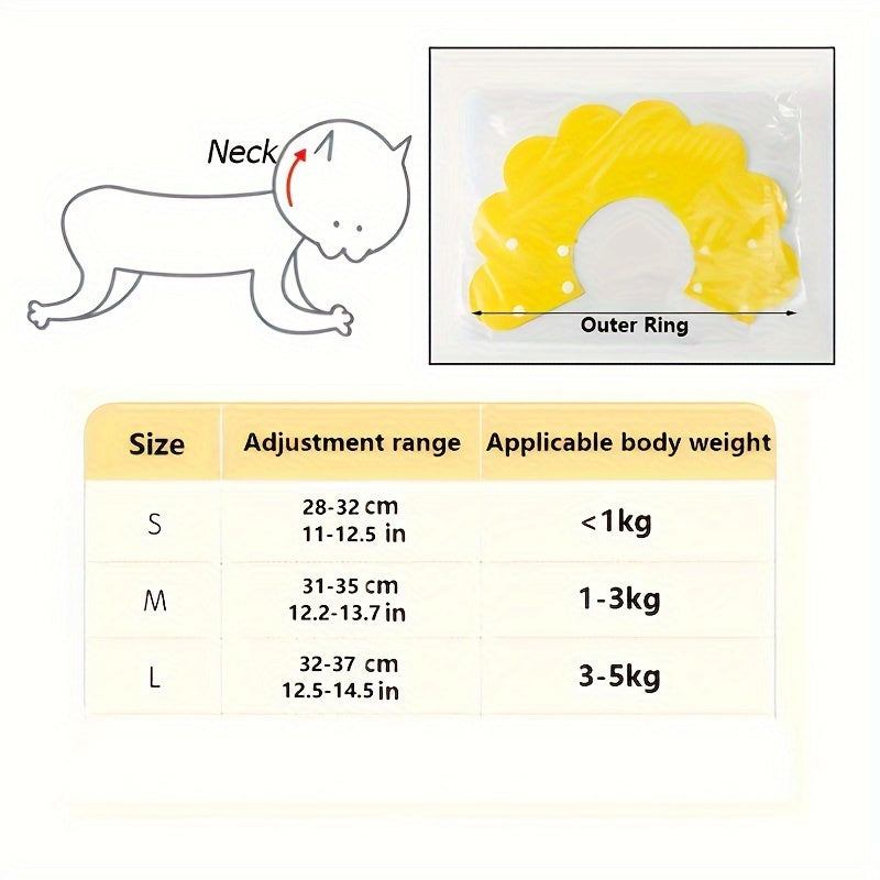Sunflower Elizabeth Circle EVA Sponge Thin Head Cover for Cats and Dogs, Prevents Licking and Scratching, Neck Circle