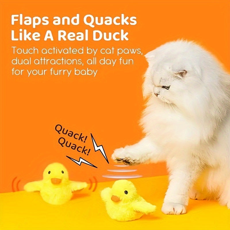 Interactive Electric Cat Toy Quack Duck Sound