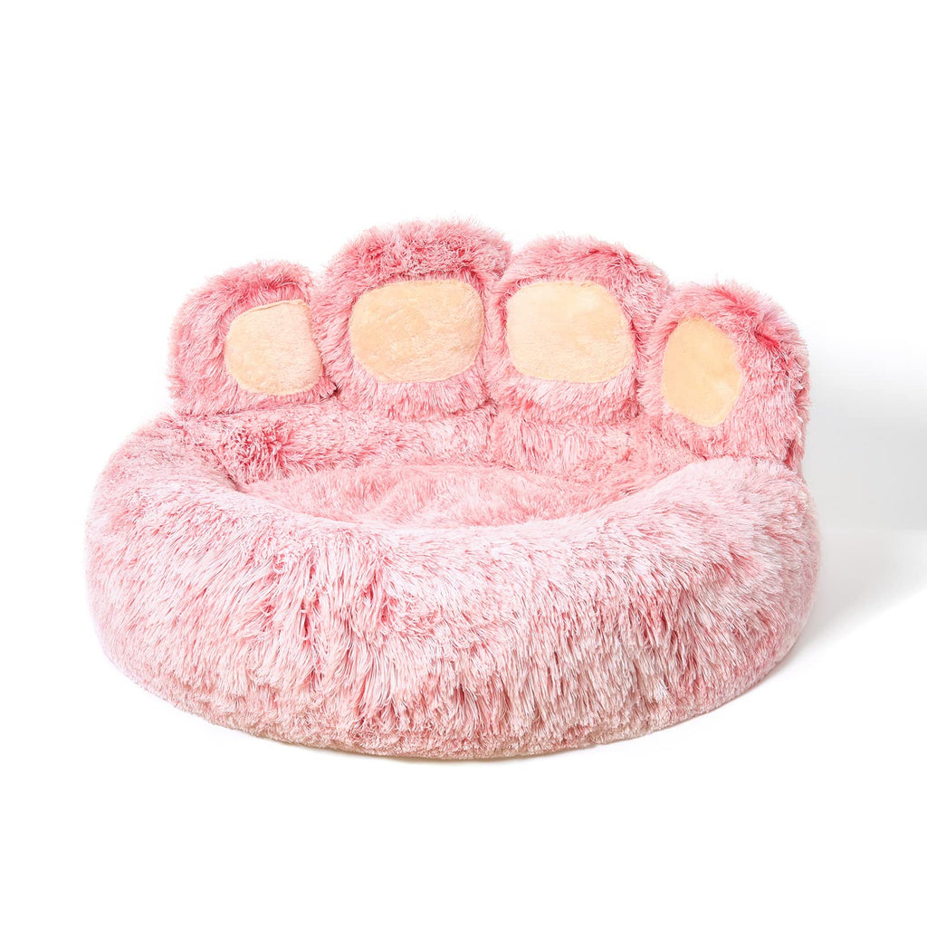 [Cozy | Plush] Soft Faux Fur Cozy Plush Paw-Shaped Pet Bed 