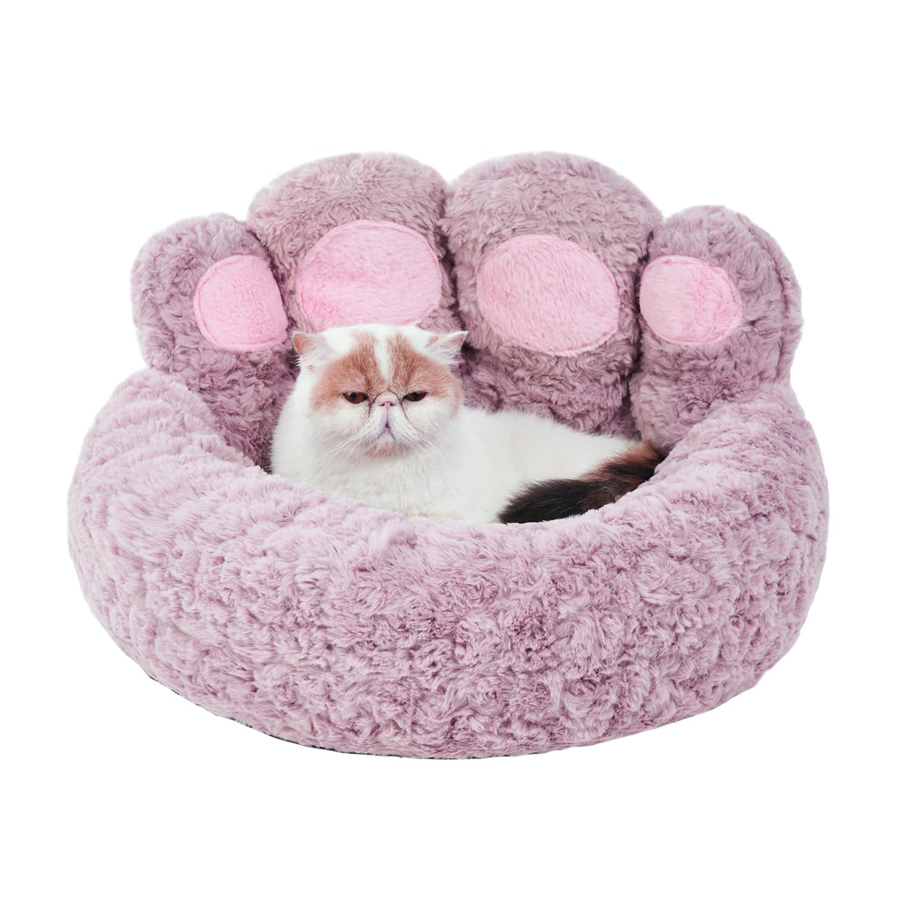 [Cozy | Plush] Soft Faux Fur Cozy Plush Paw-Shaped Pet Bed 